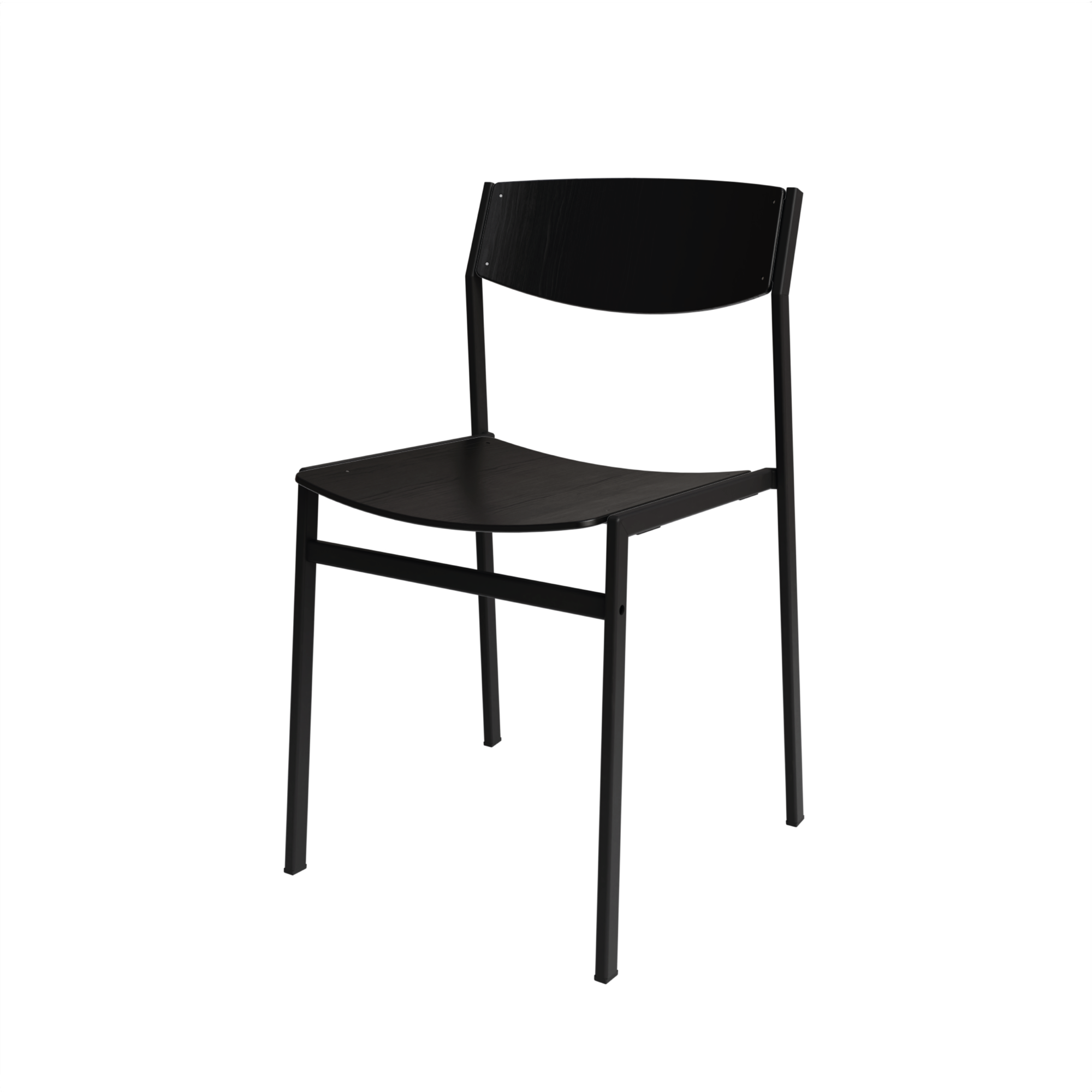 Dining 50 ZA Hout - Frame RAL9005 Jet Black + Eiken Fineer Zwart