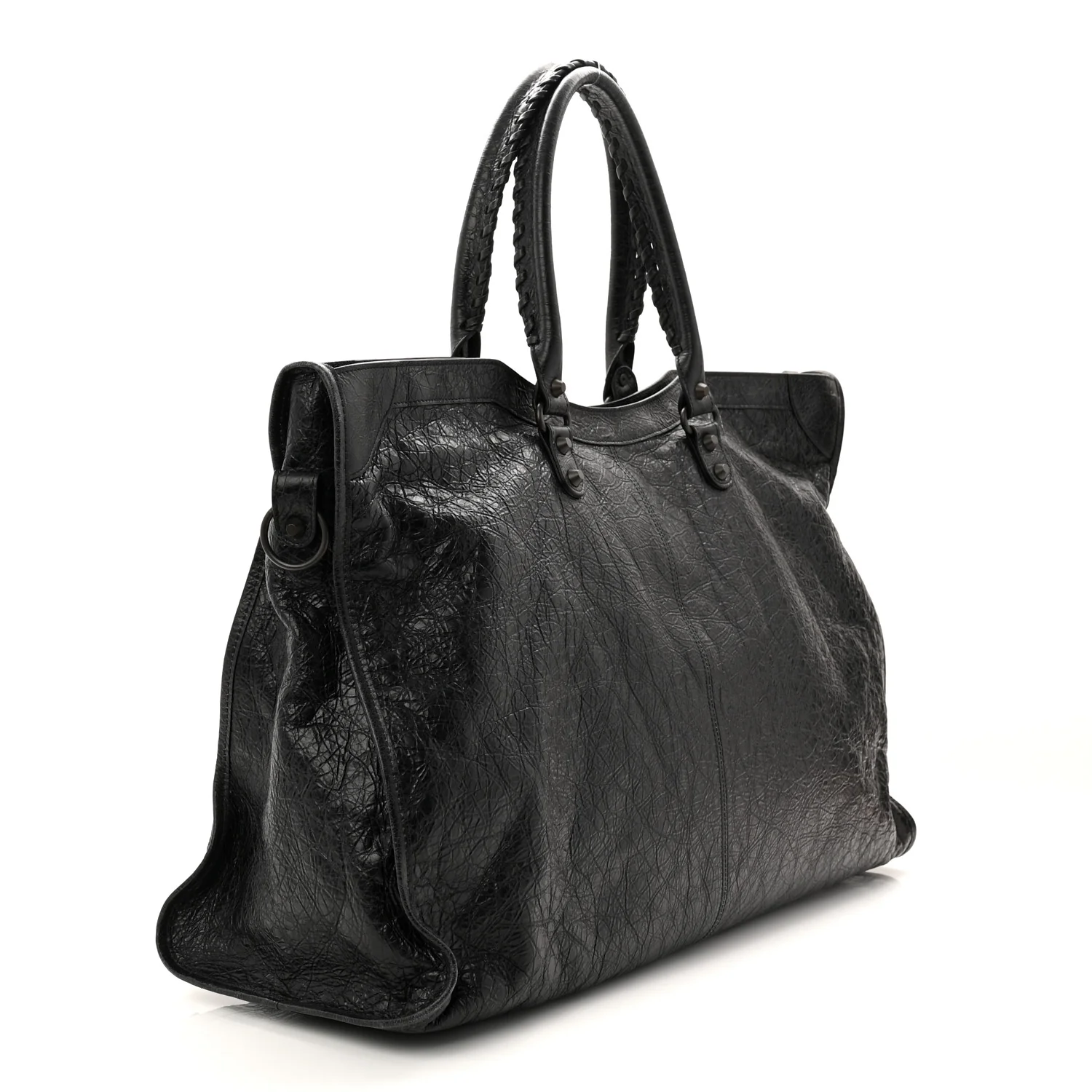 Arena Lambskin Brass Hardware Le City Travel Bag Black - Top Club