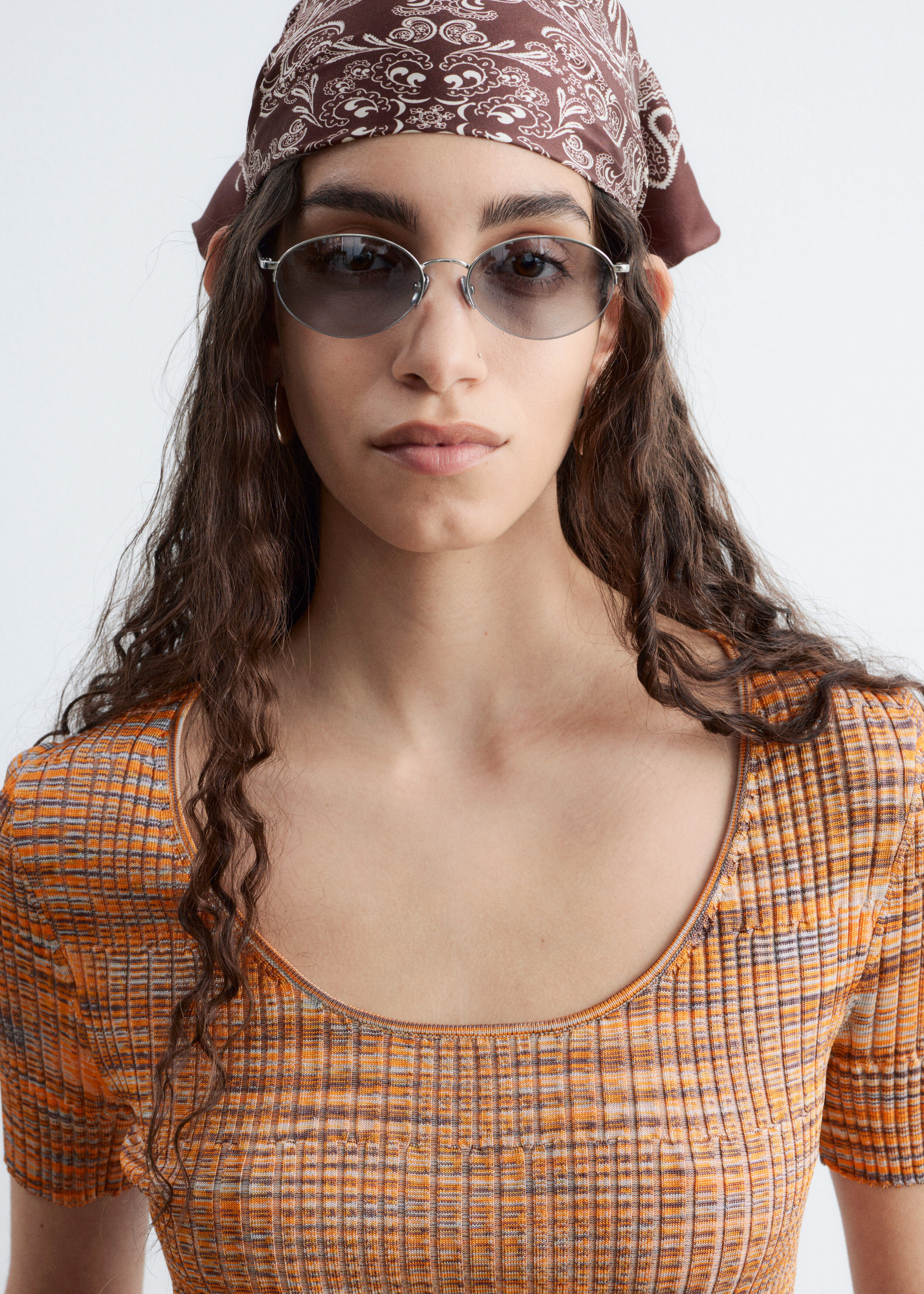 & Other Stories RIBBED SCOOP NECK TOP