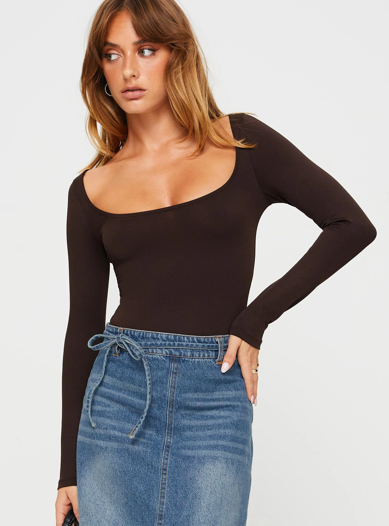Ellery Bodysuit Brown Tall