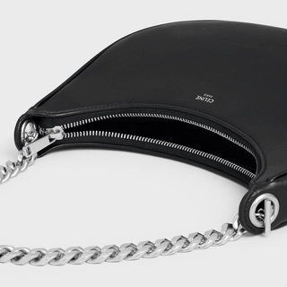 MEDIUM AVA CHAIN IN SMOOTH CALFSKIN BLACK - Top Club