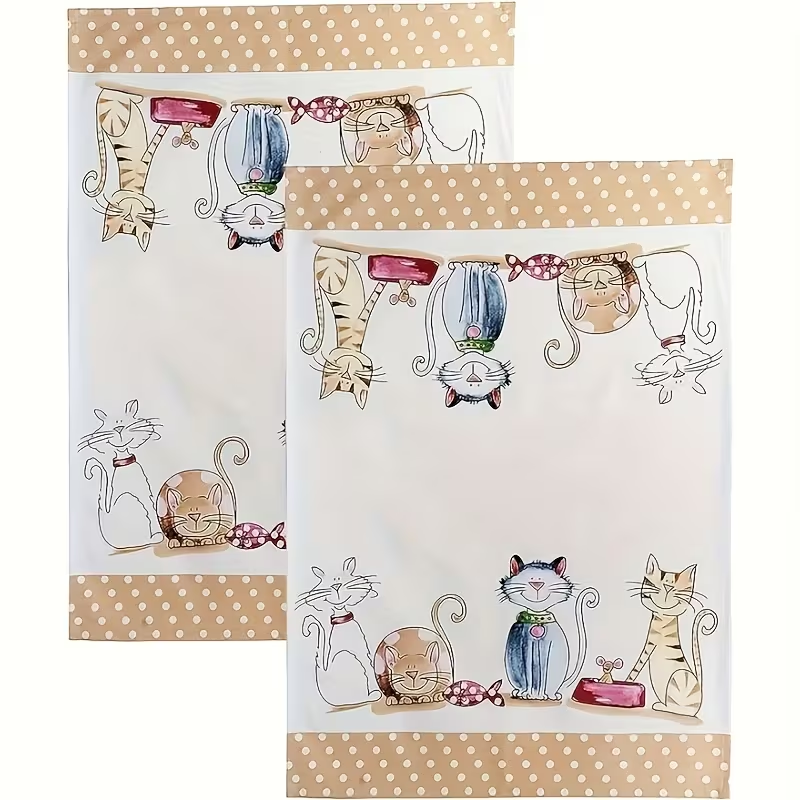 Cartoon cat Pattern Tea Towel