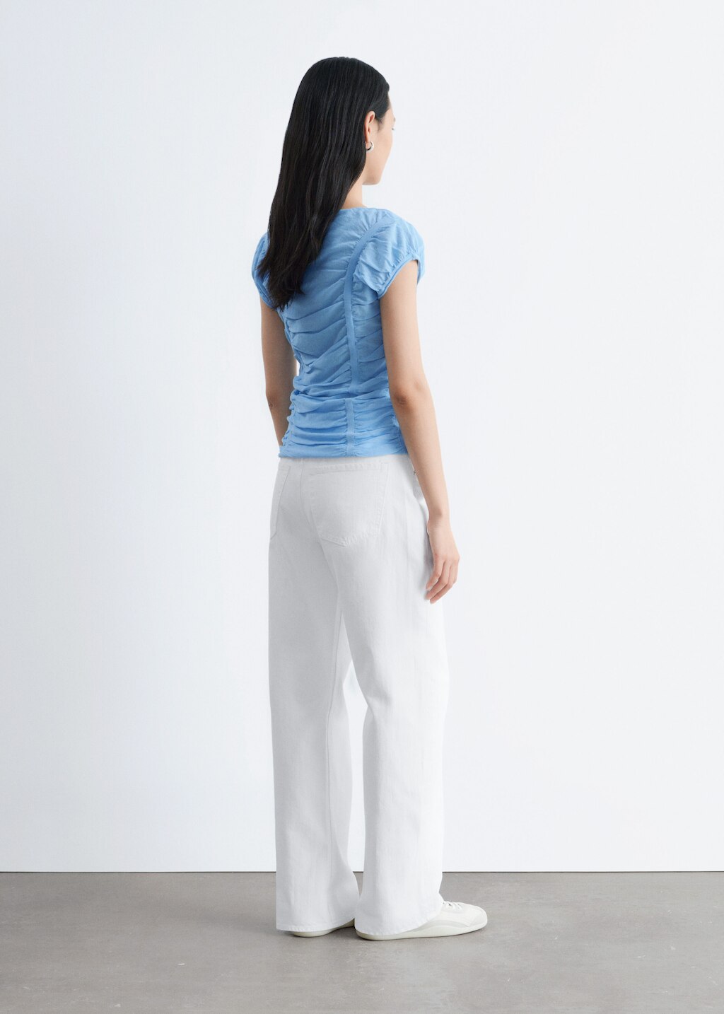 & Other Stories RUCHED CAP-SLEEVE TOP