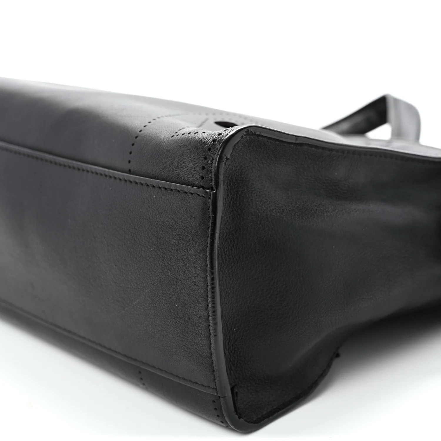Veau Soyeux Perforated Blackout Hardware S City Black - Top Club