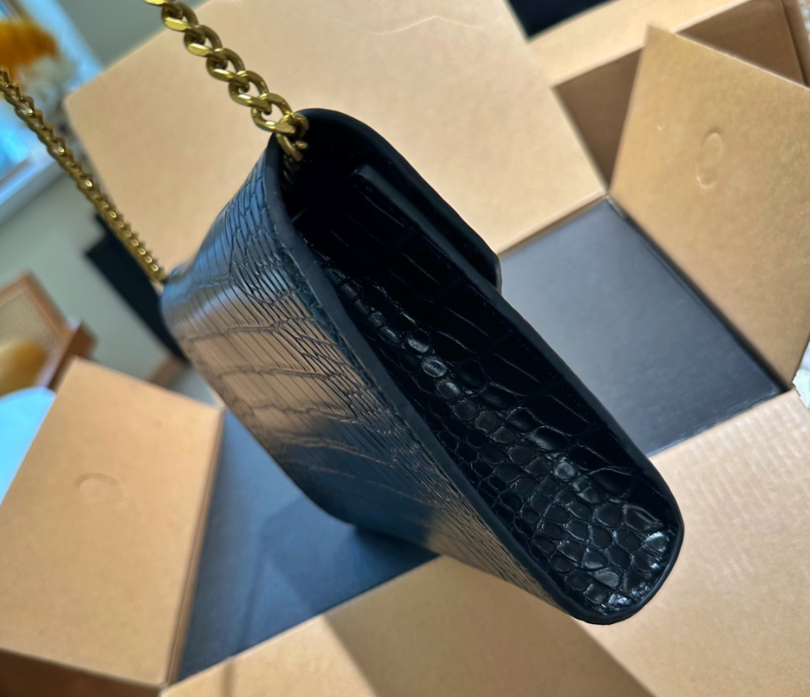 Y Uptown Leather Clutch  White - Top Club