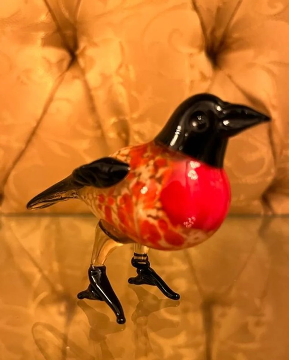Glass figure chickadee bird - colorful decorative figure made of glass - figure sculpture decoration gift