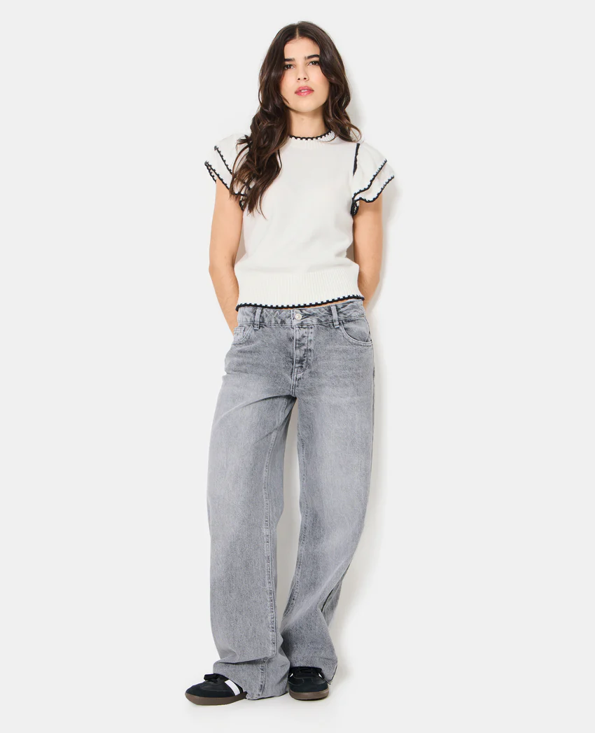 Pimkie Pull sans manches avec volants