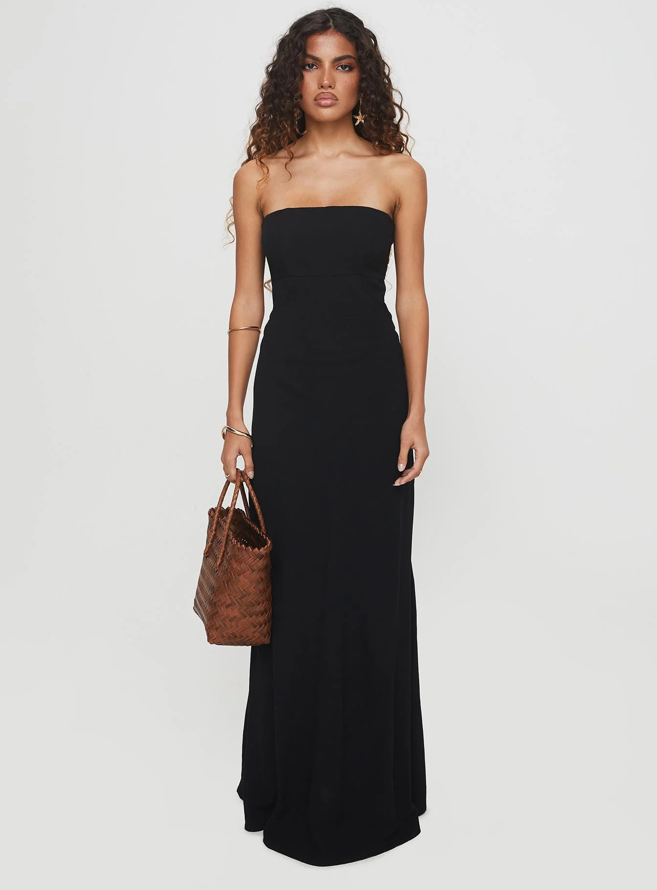 Yahir Strapless Maxi Dress Black