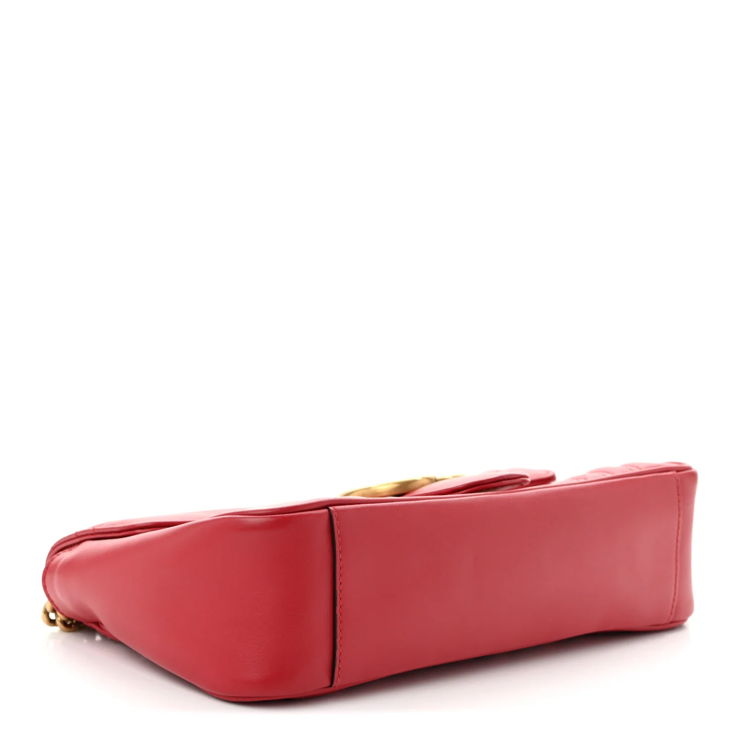 Calfskin Matelasse Small GG Marmont Shoulder Bag Hibiscus Red - Top Club