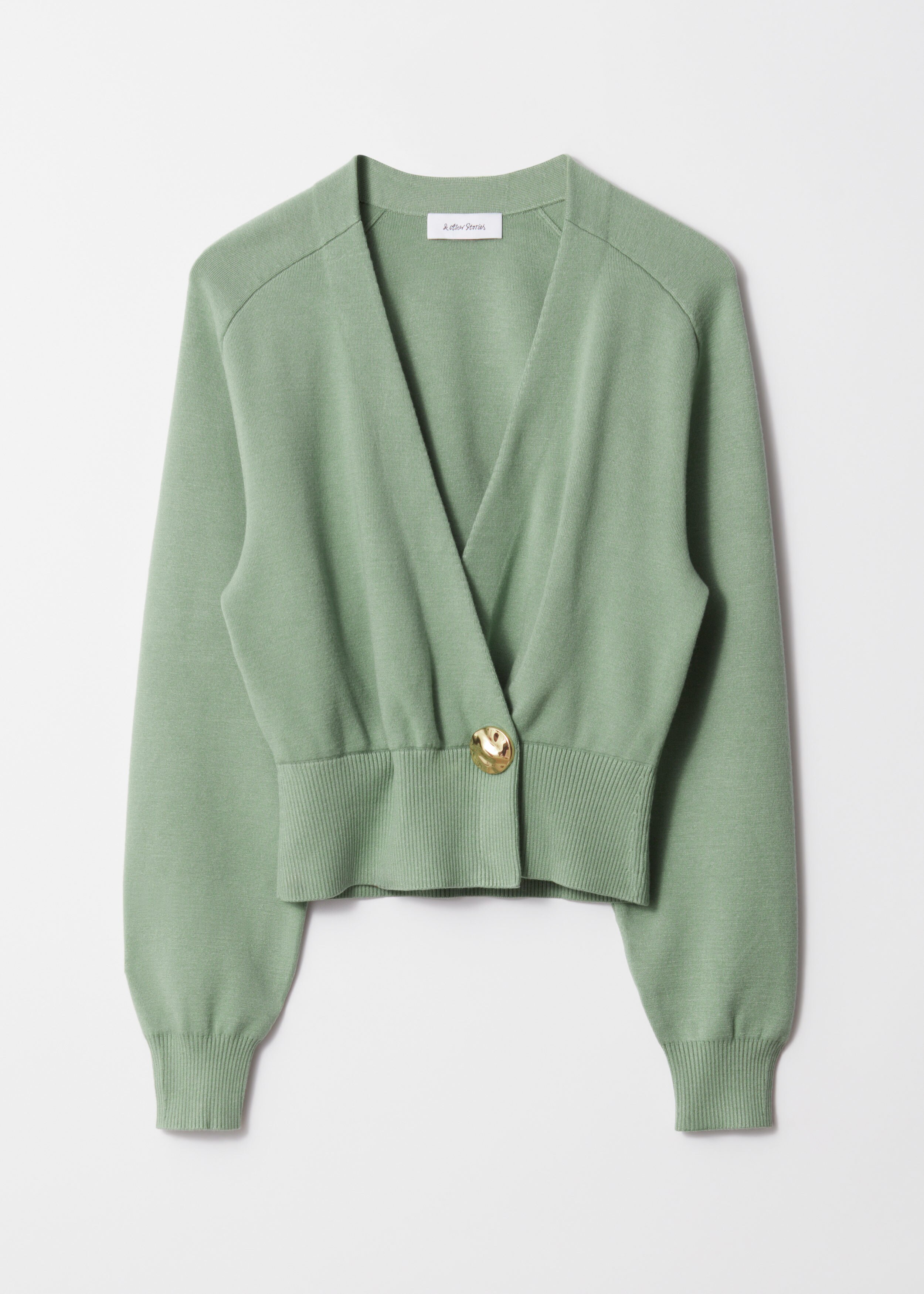 & Other Stories WAISTED KNITTED WRAP CARDIGAN