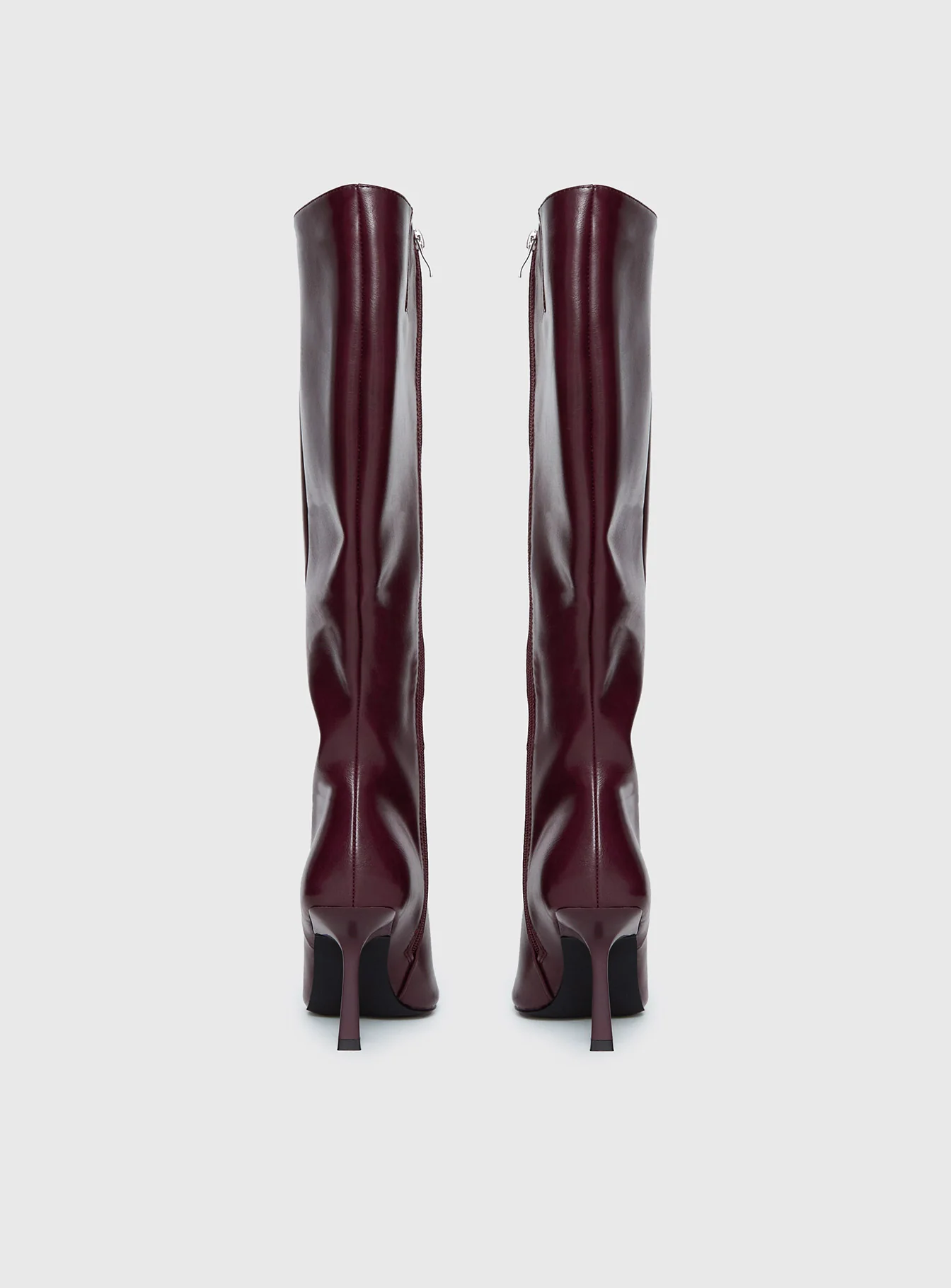 Harrie Knee High Boots Burgundy