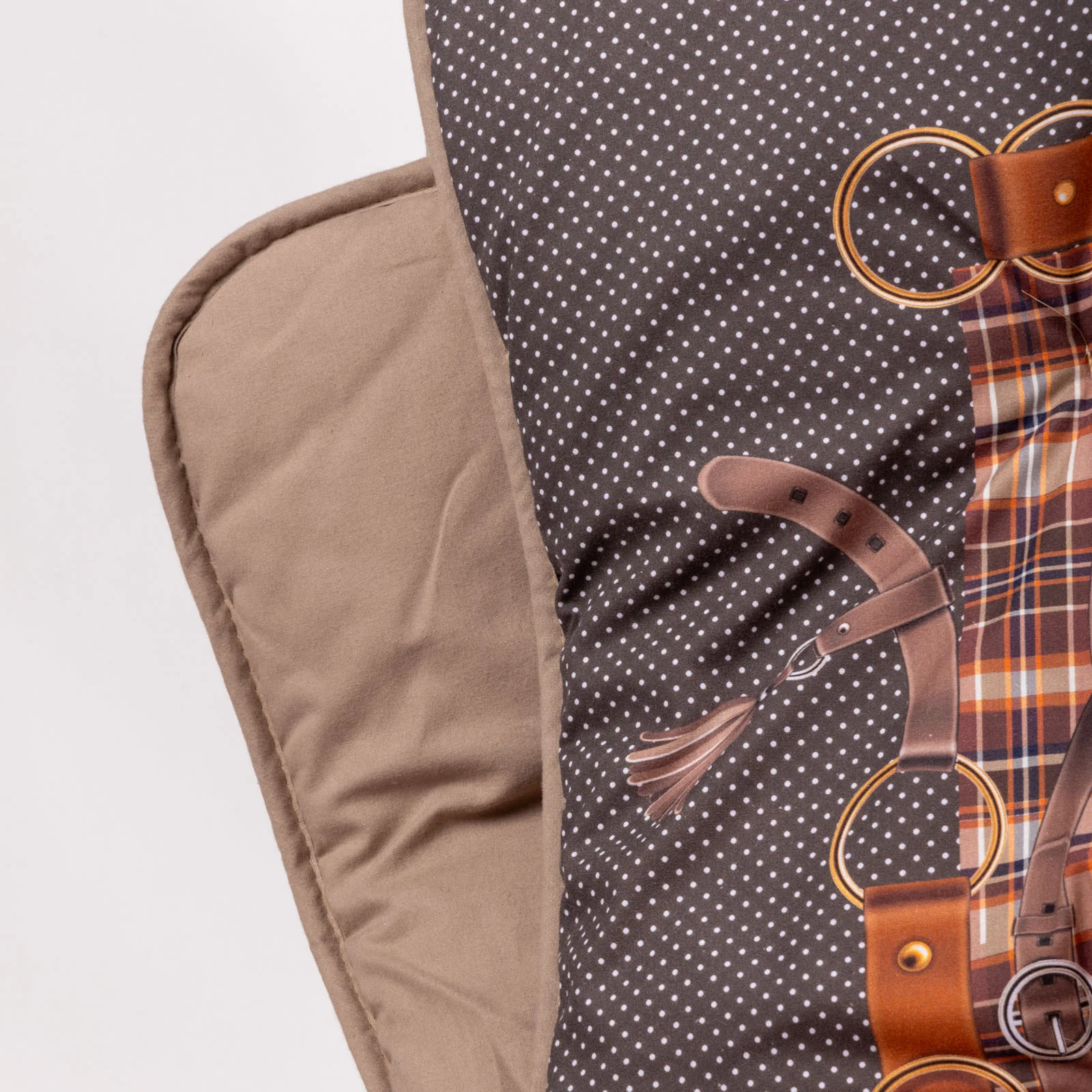 Plaid Scaldotto In Cotone Cuccioli Cm. 130X170 Cuoio Caleffi