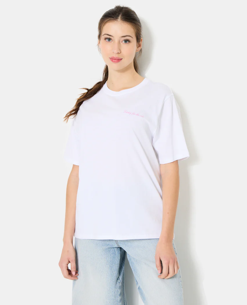 Pimkie T-shirt oversize avec print poitrine et dos