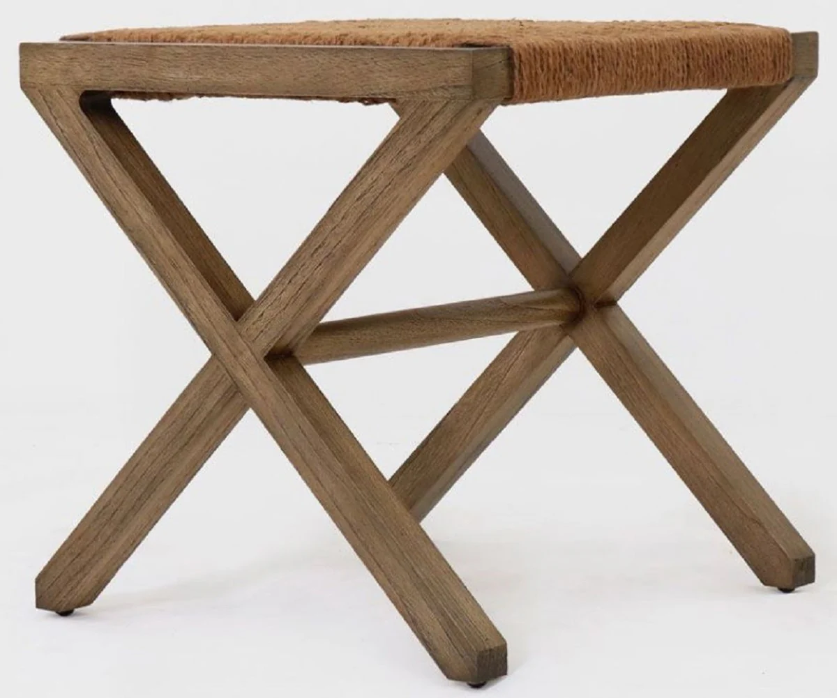 Luxury side table brown 50 x 50 x H. 50 cm - solid wood table - living room furniture - luxury quality