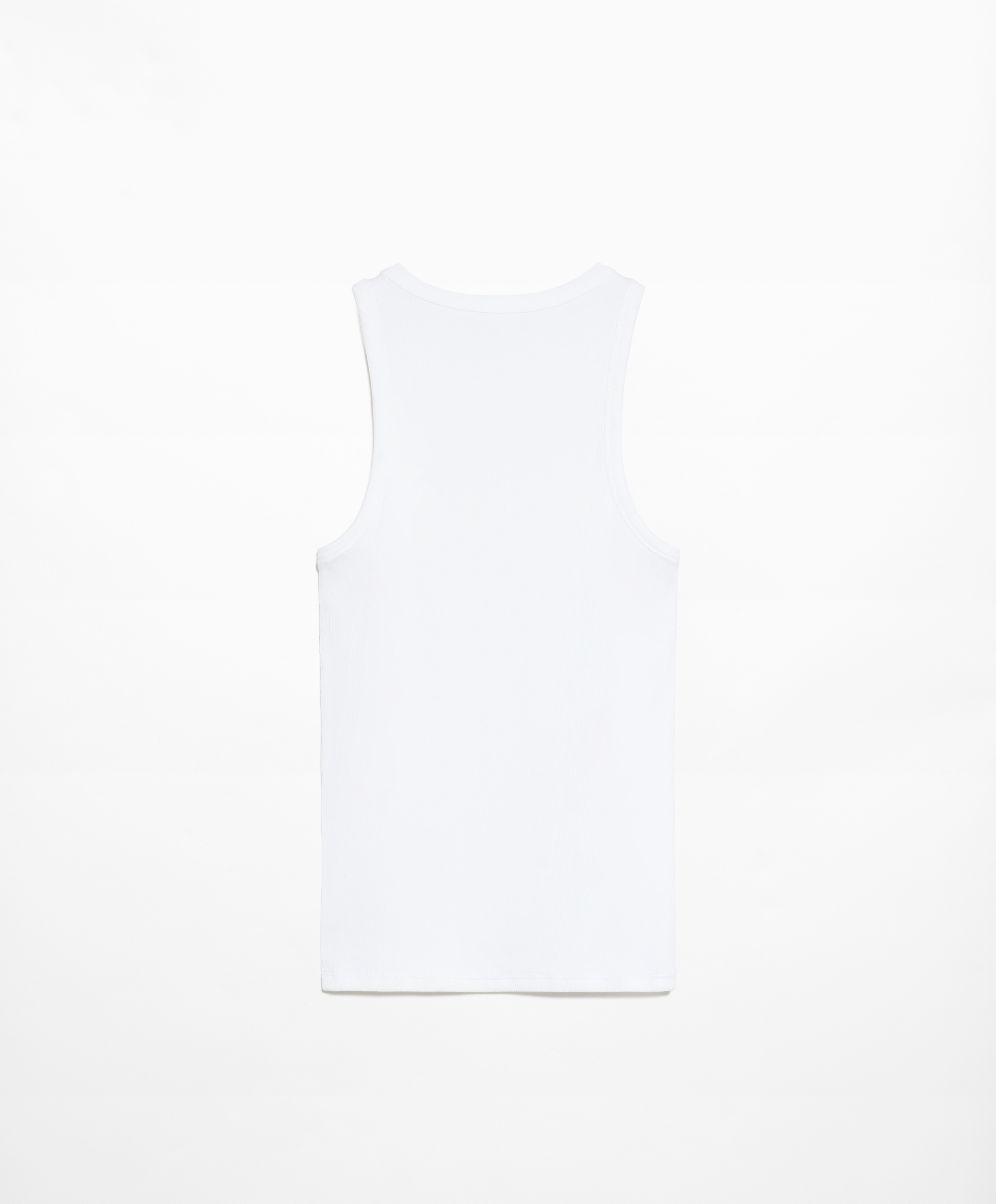 OYSHO Rib vest top with cotton and modal