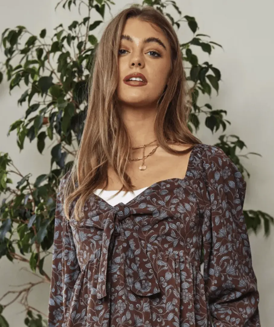 If I Loved You Tie Front Babydoll Long Sleeve Blouse - ALJEGJ