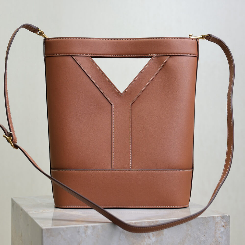 YSL Y small bucket in leather(HIGH-END GRADE) - Top Club