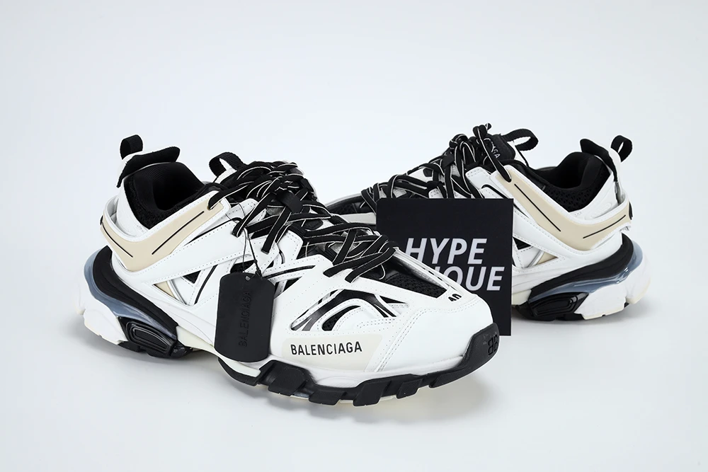 BALENCIAGA TRACK LED SNEAKER WHITE BLACK - Sneaker Replica Workshop