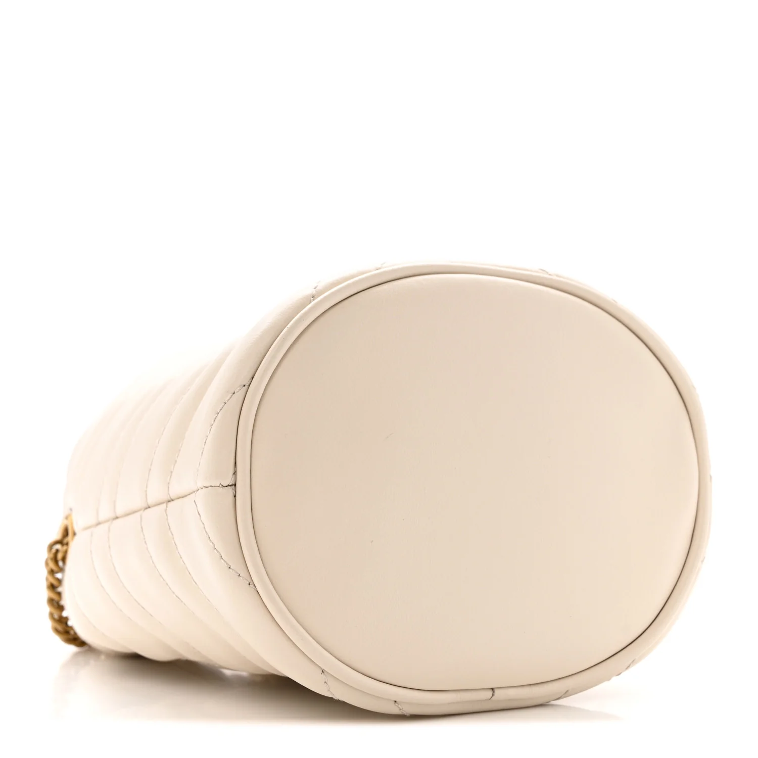 Calfskin Matelasse Mini GG Marmont 2.0 Bucket Bag White - Top Club