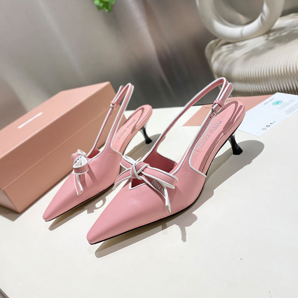 MiuMiu Nappa leather slingback pumps - Top Club