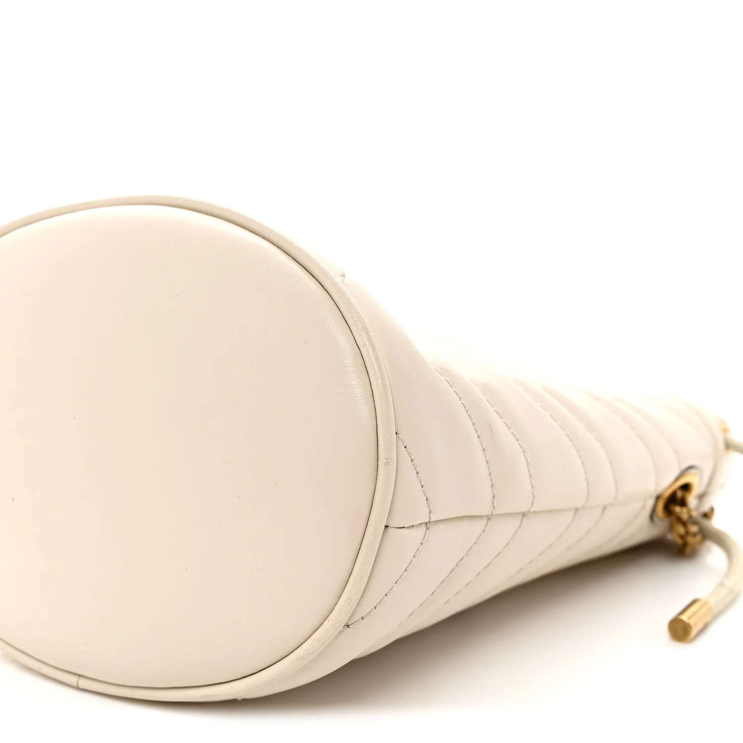 Calfskin Matelasse Mini GG Marmont 2.0 Bucket Bag White - Top Club