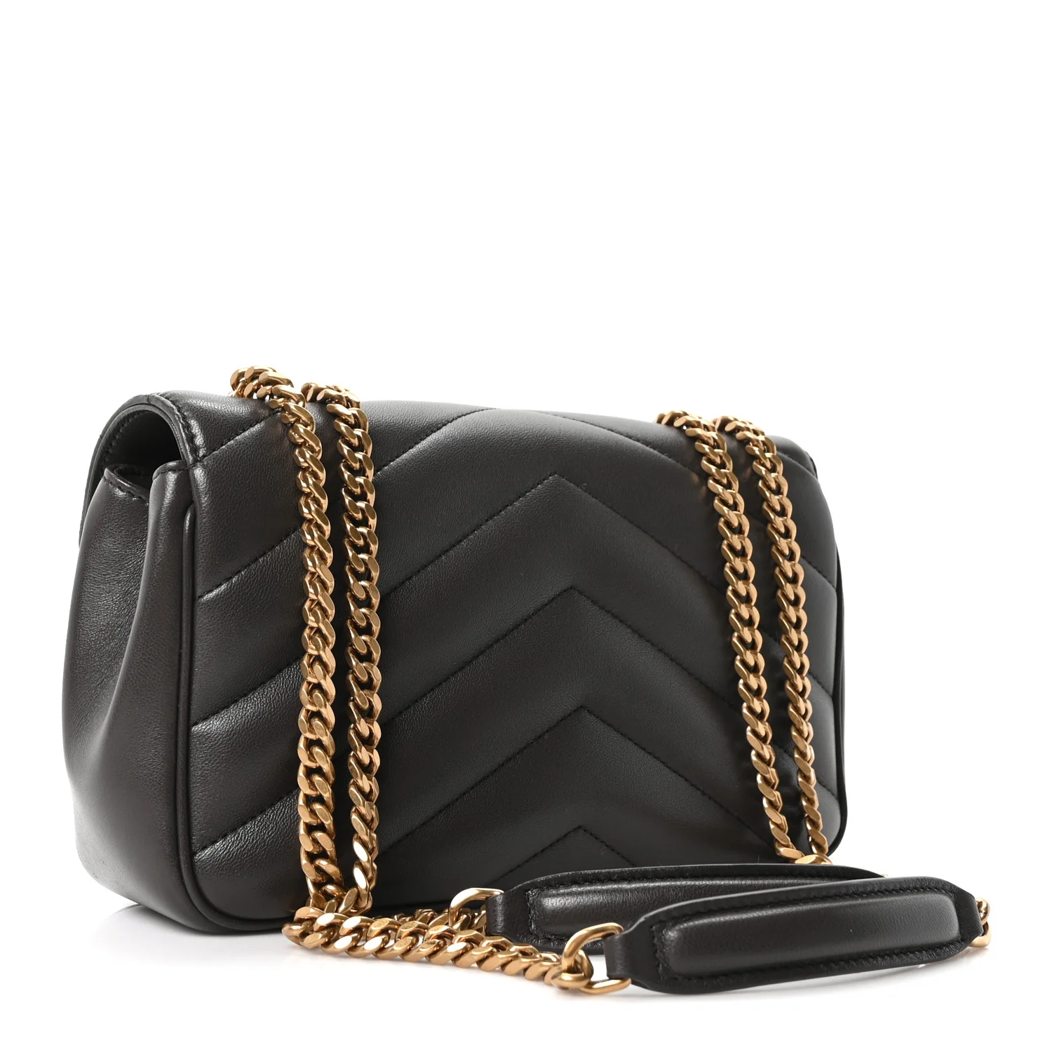 Lambskin Chevron Quilted Small Loulou Urban Grey - Top Club