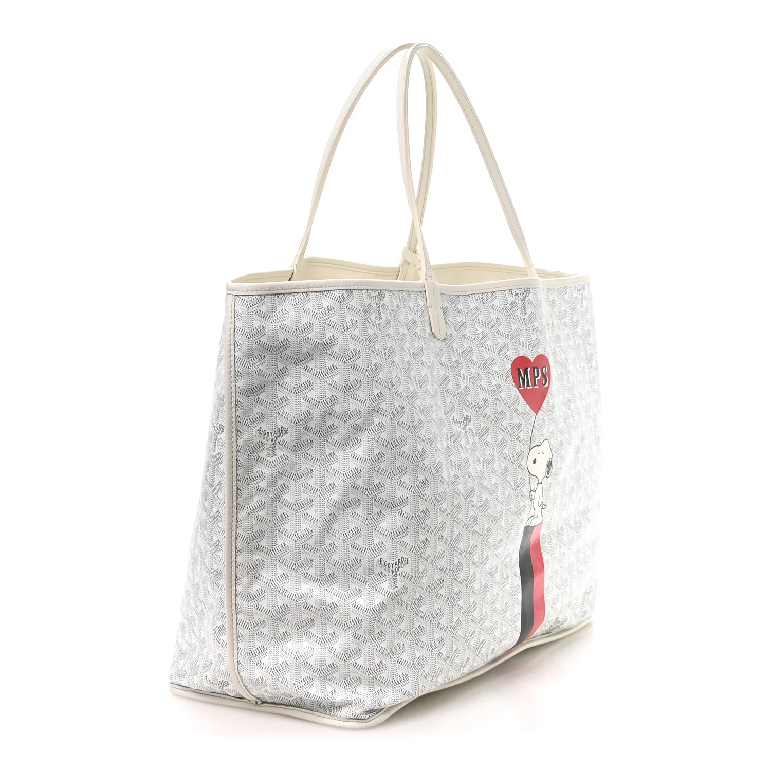 X PEANUTS Goyardine Reversible Anjou GM White - Top Club