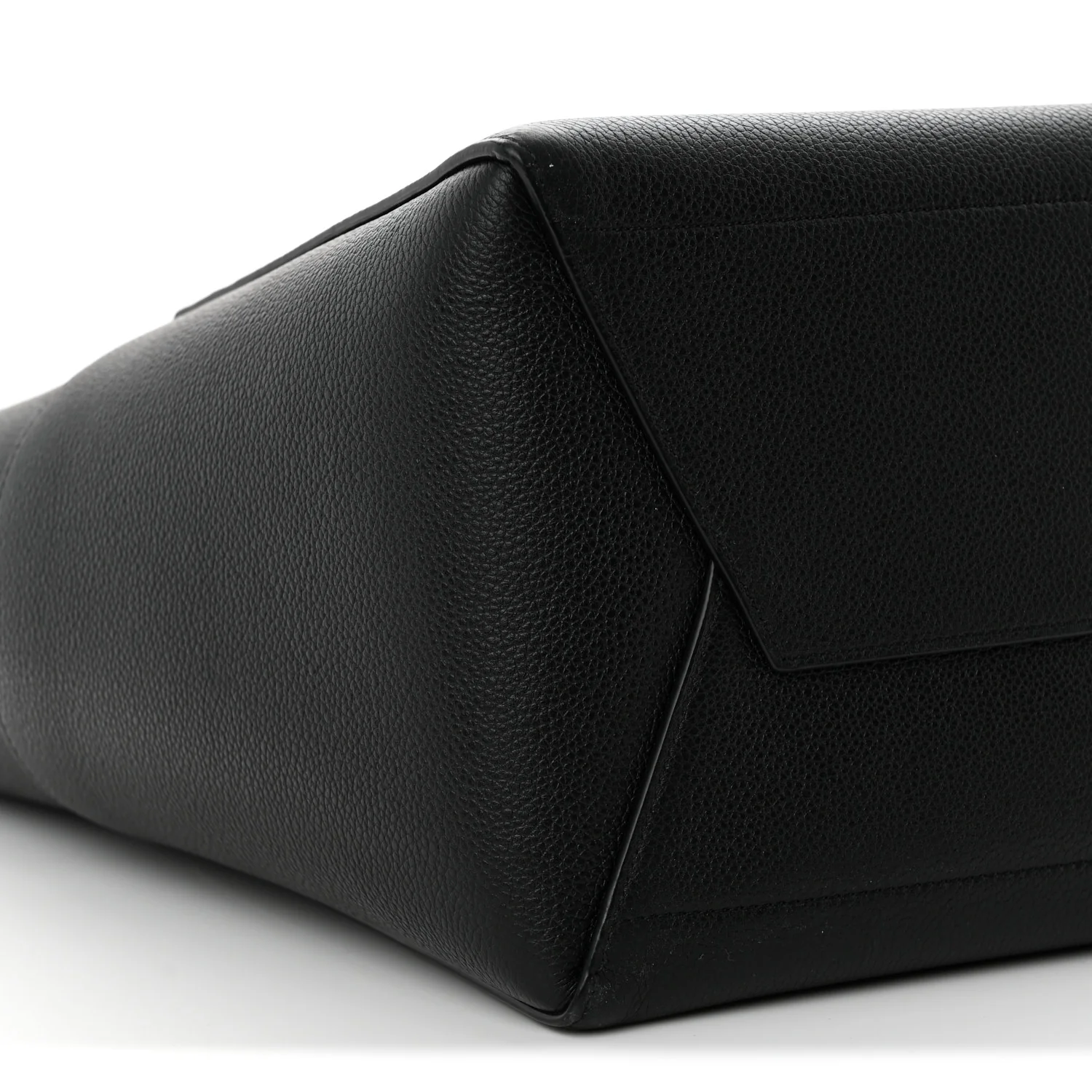 Soft Grained Calfskin Sangle Bucket Bag Black - Top Club