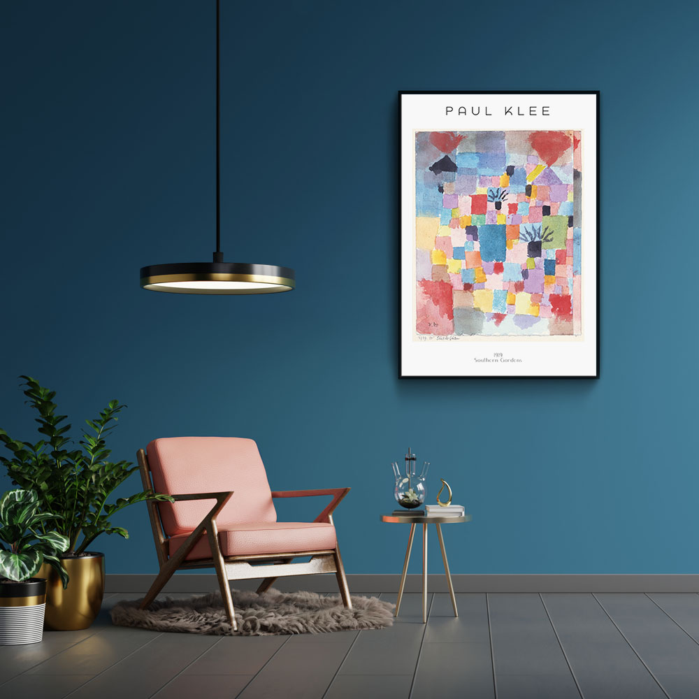 Walljar poster ingelijst - Paul Klee - Southern Gardens Poster ingelijst - 70 x 100 cm