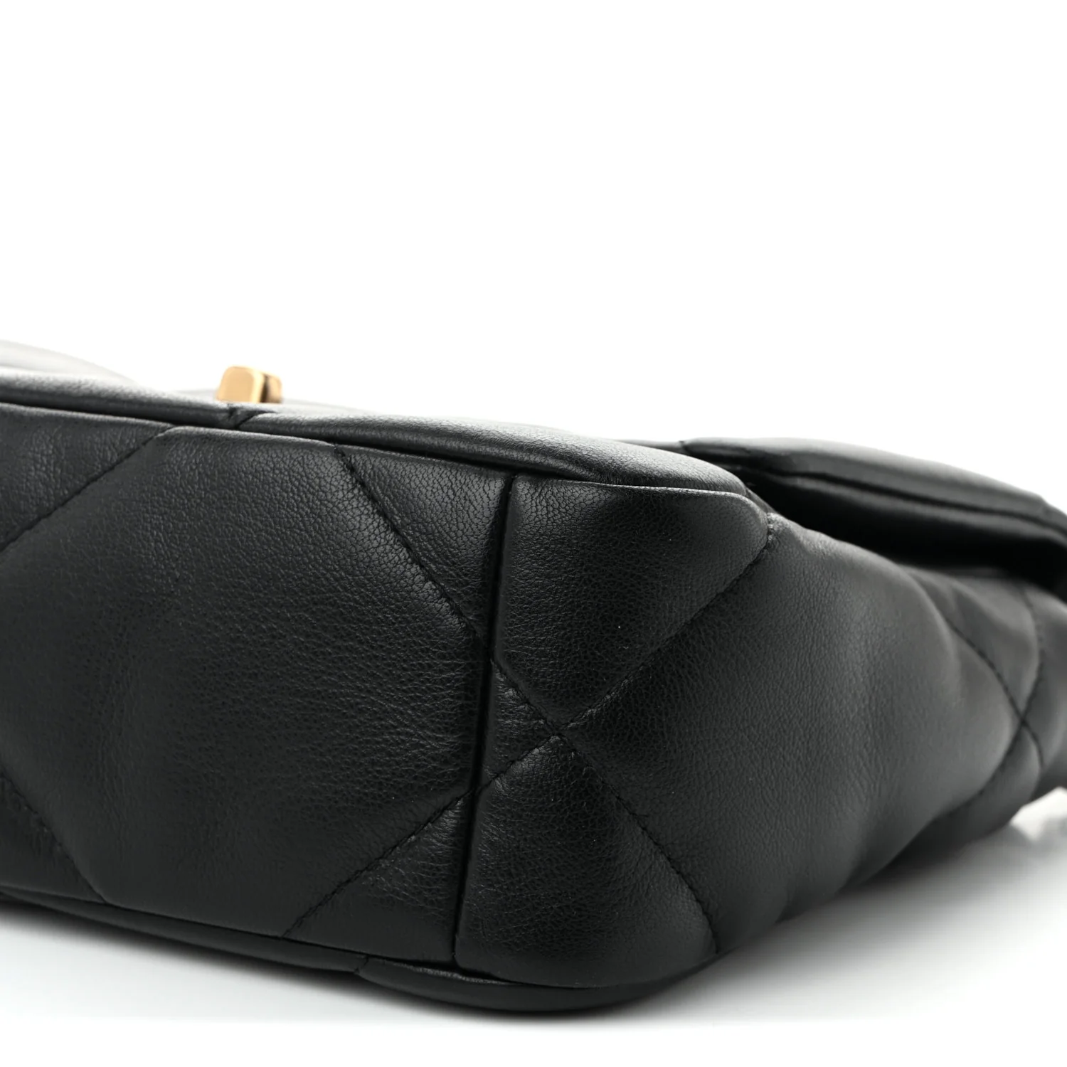 Shiny Goatskin Quilted Medium Chanel 19 Flap Black - Top Club