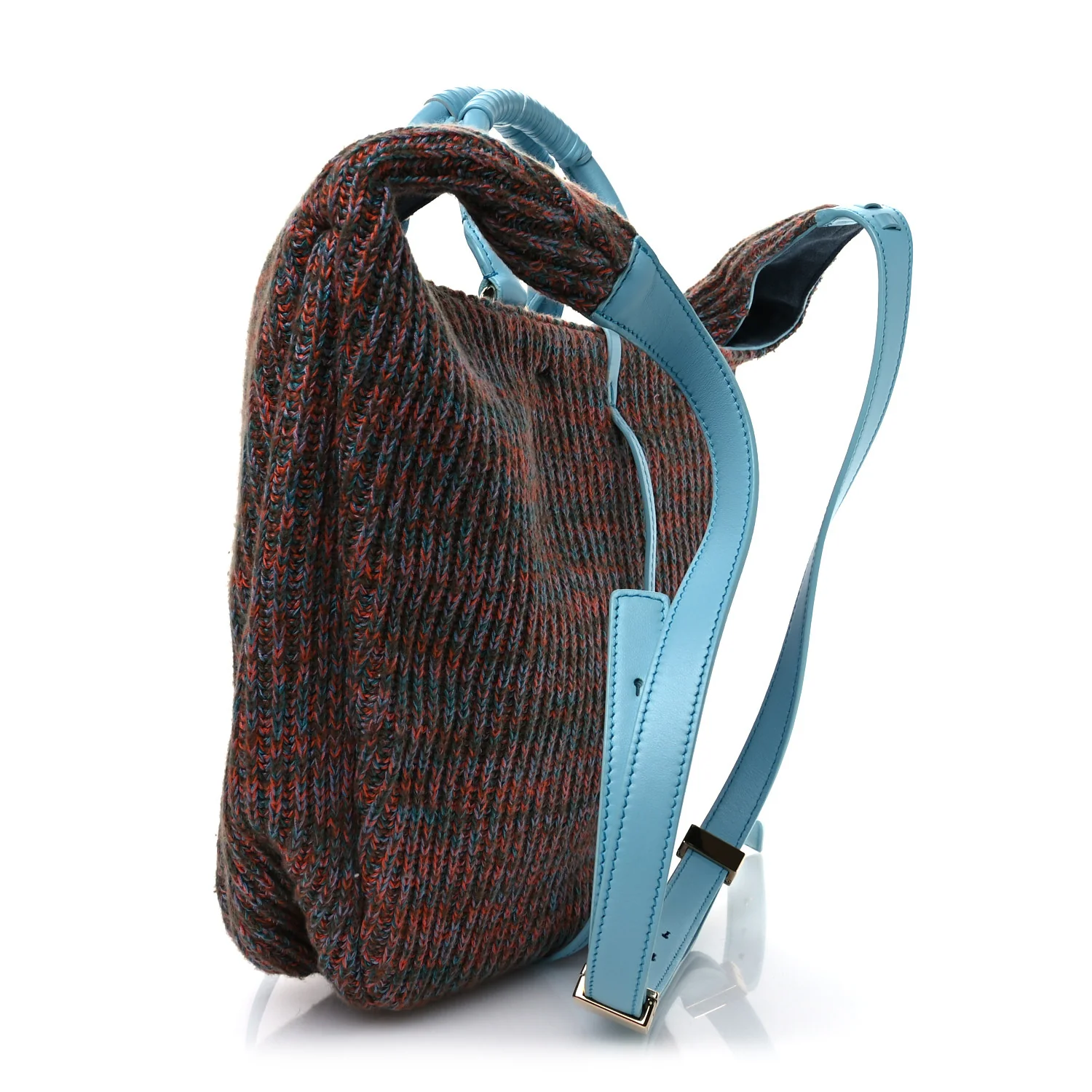 Knit Calfskin Hobo Bag Multicolor - Top Club