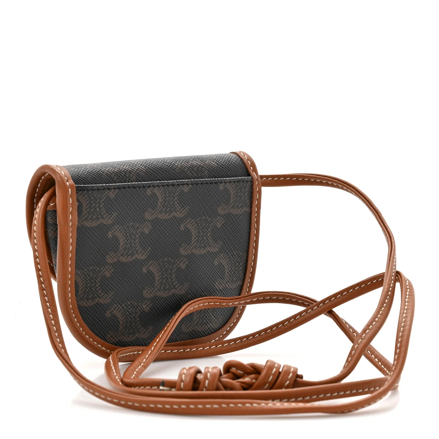 Canvas Calfskin Triomphe Airpod Case Tan - Top Club