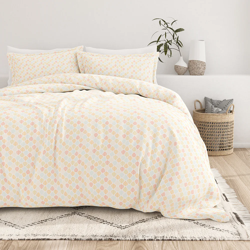 Leaf Pattern 3-Piece Duvet Cover Set (Sale)