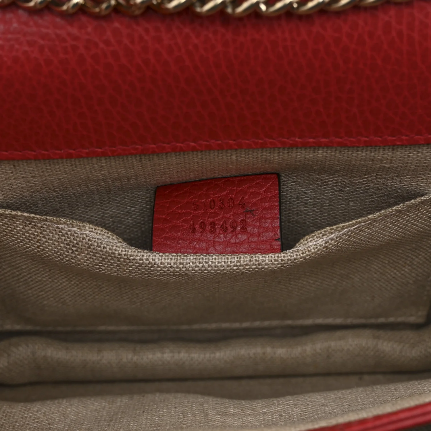 Dollar Calfskin Small Interlocking G Shoulder Bag Red - Top Club