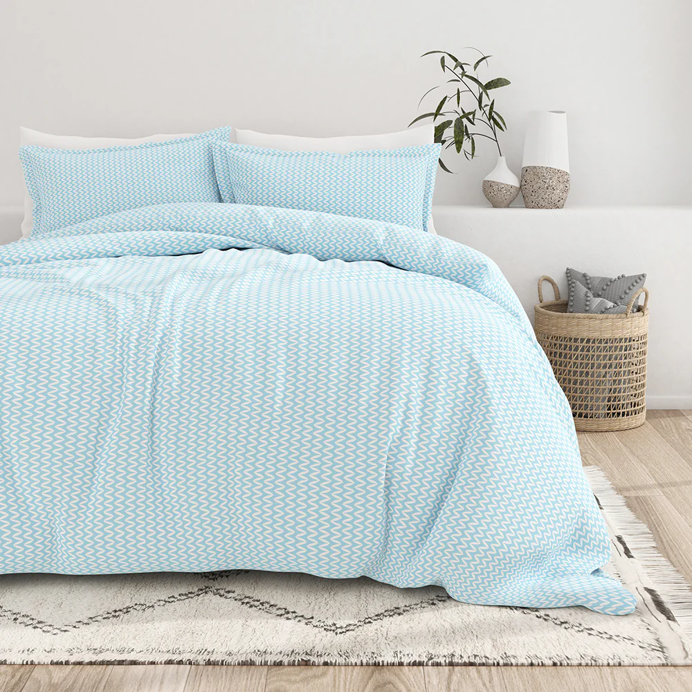 Puffed Chevron Pattern 3-Piece Duvet Cover Set (Sale)