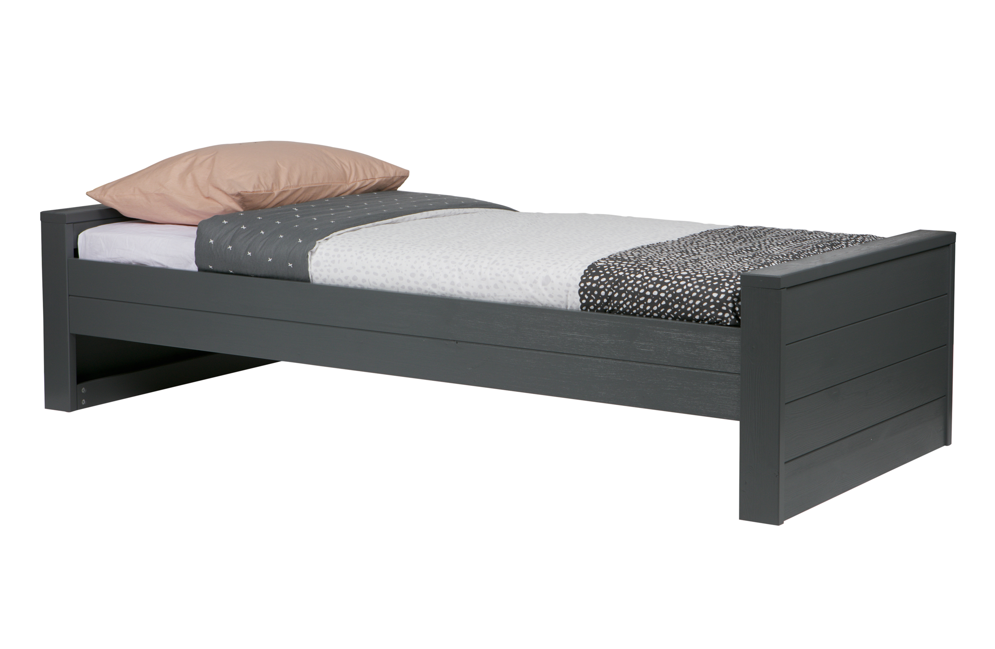Bed Dennis 90x200 - Staal Grijs