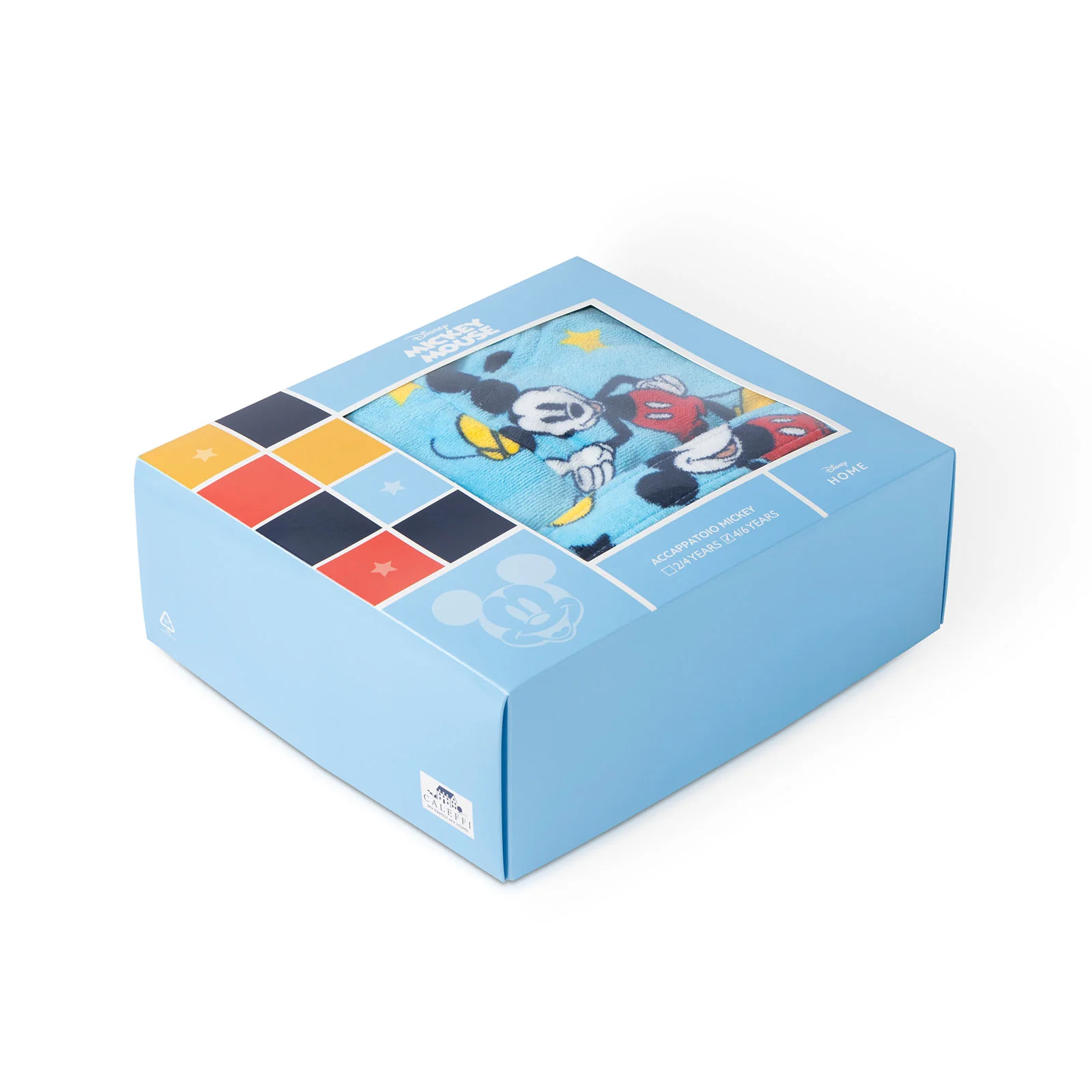 Accappatoio Con Cappuccio In Cotone Mickey Star 8/10 Anni Unica Disney