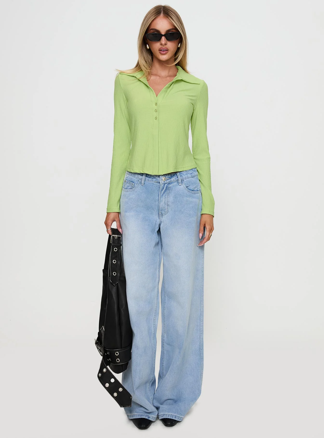 Echoes Long Sleeve Top Green