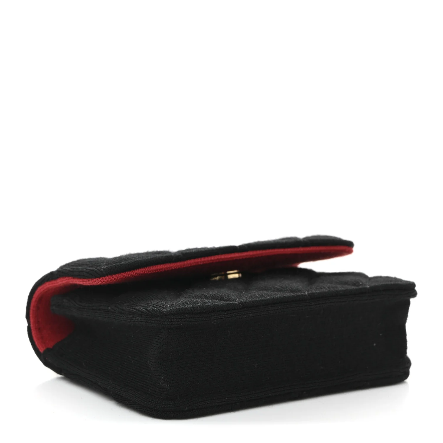 Jersey Quilted Micro Mini Flap Black - Top Club