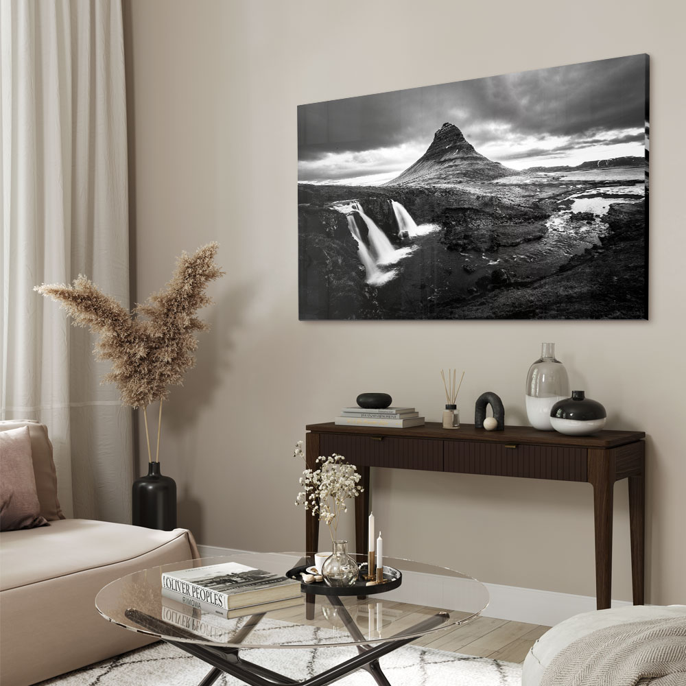 Walljar acrylglas schilderij - Iceland Waterfall Acrylglas schilderij - 150 x 225 cm