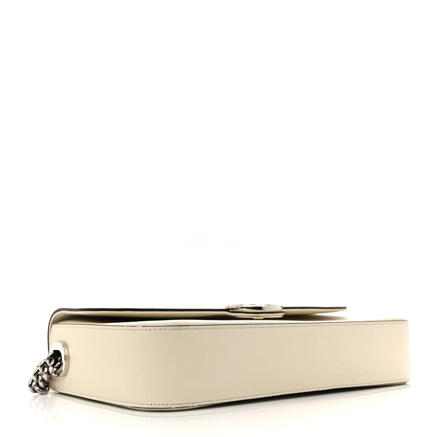 Senna Calfskin Petite GG Top Handle Shoulder Bag Mystic White - Top Club