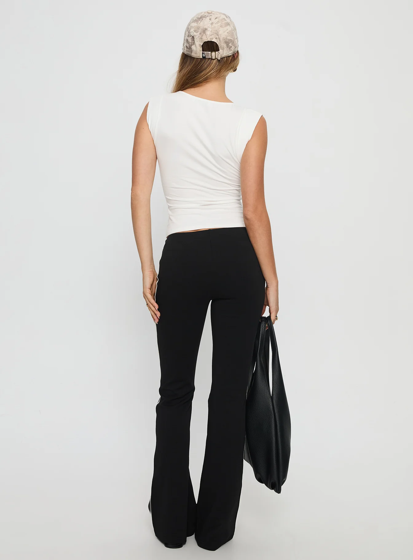 Simki Jersey Flare Pants Black