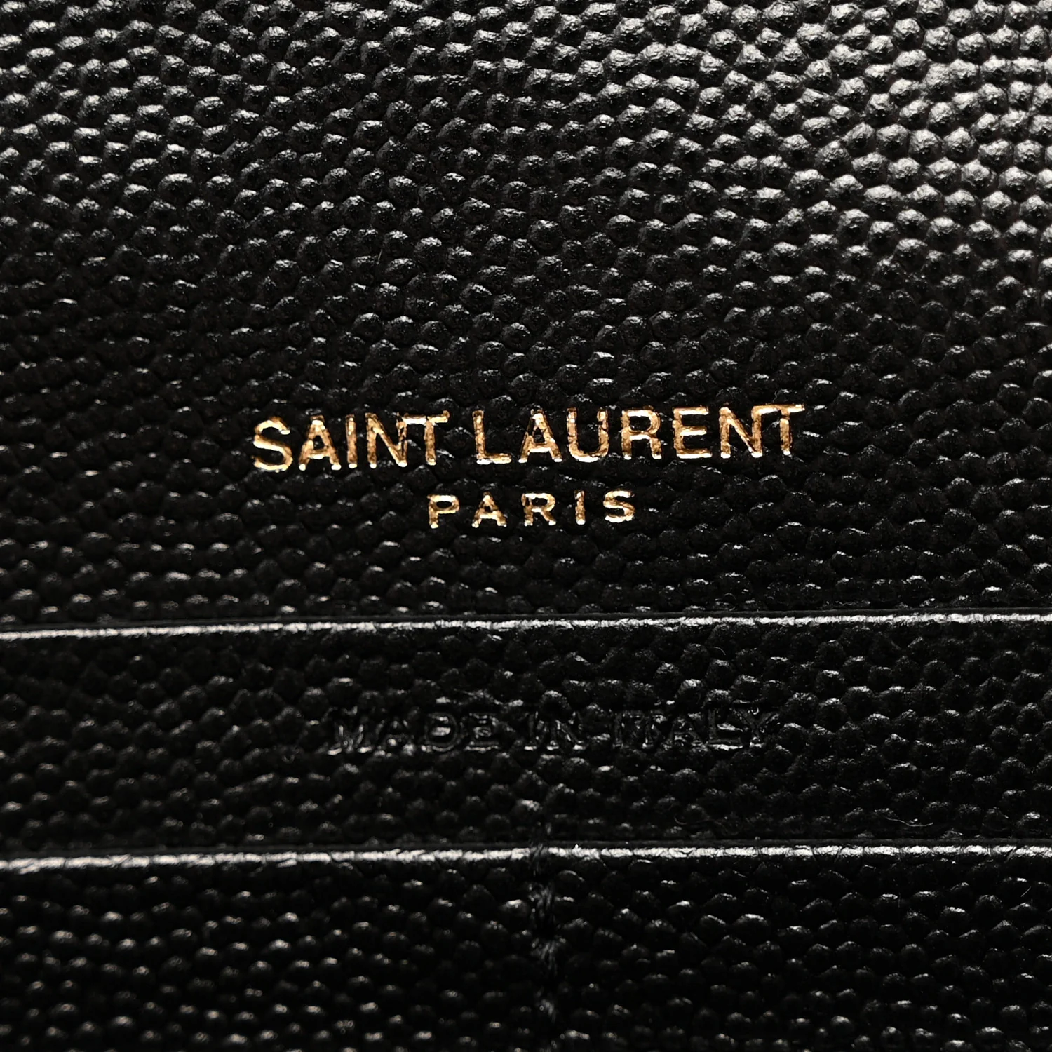 Grain De Poudre Matelasse Chevron Monogram Chain Wallet Black - Top Club
