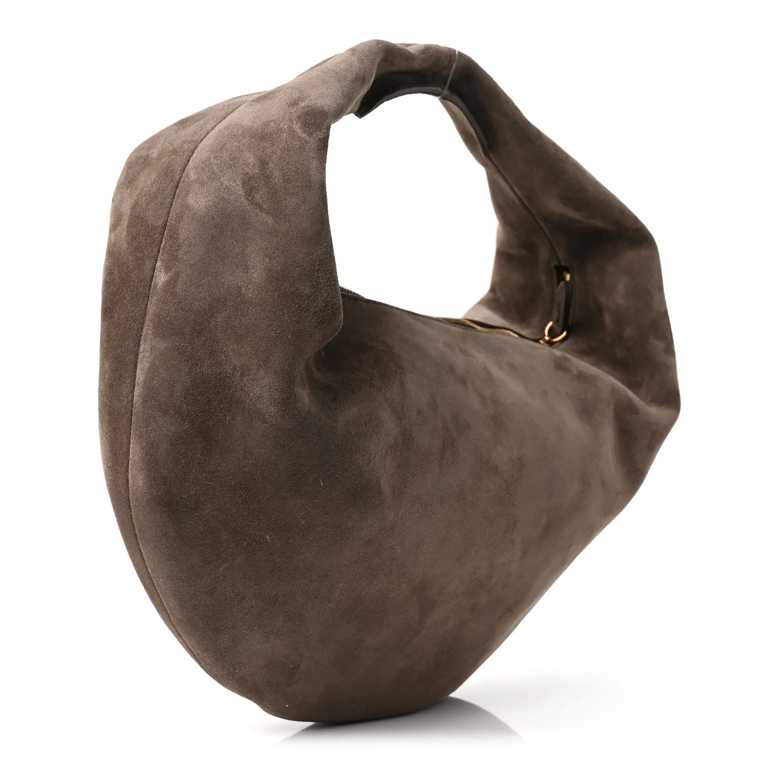 Suede Calfskin Medium Olivia Hobo Toffee - Top Club
