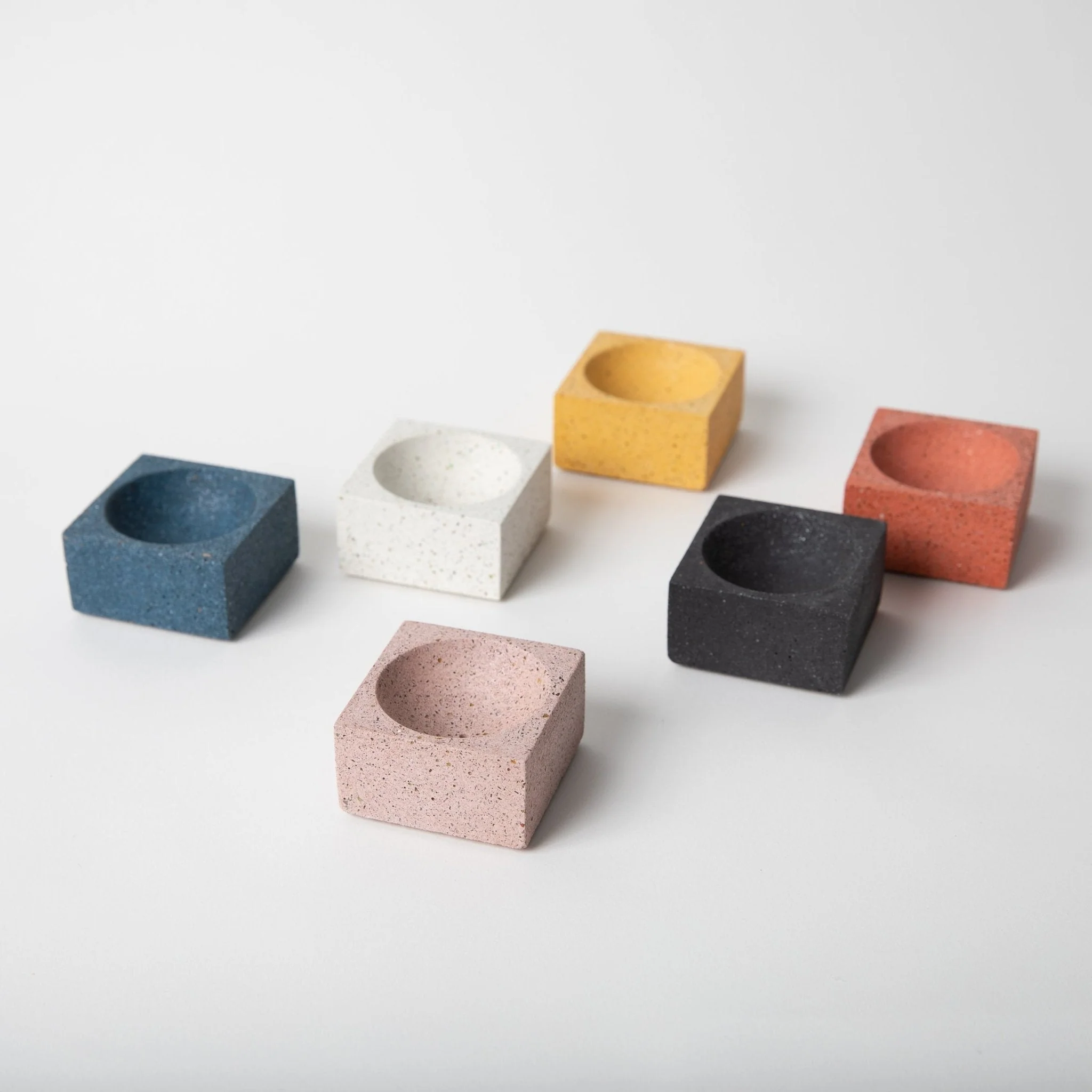 Square Incense Holder | Black Terrazzo