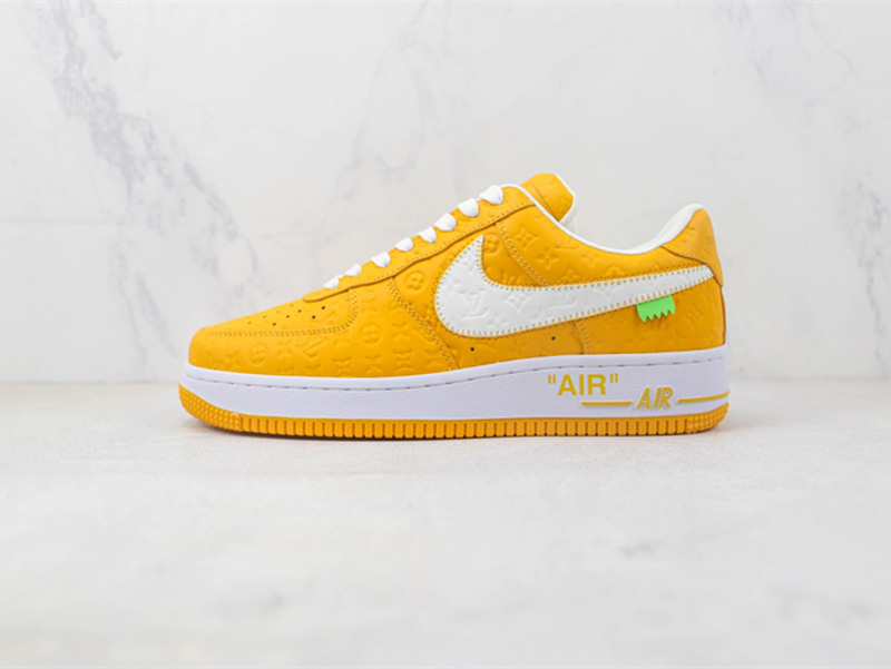 Louis Vuitton x Nike Air Force 1'07 LV8 Low Yellow/white/LV Monogram - Sneaker Replica Workshop