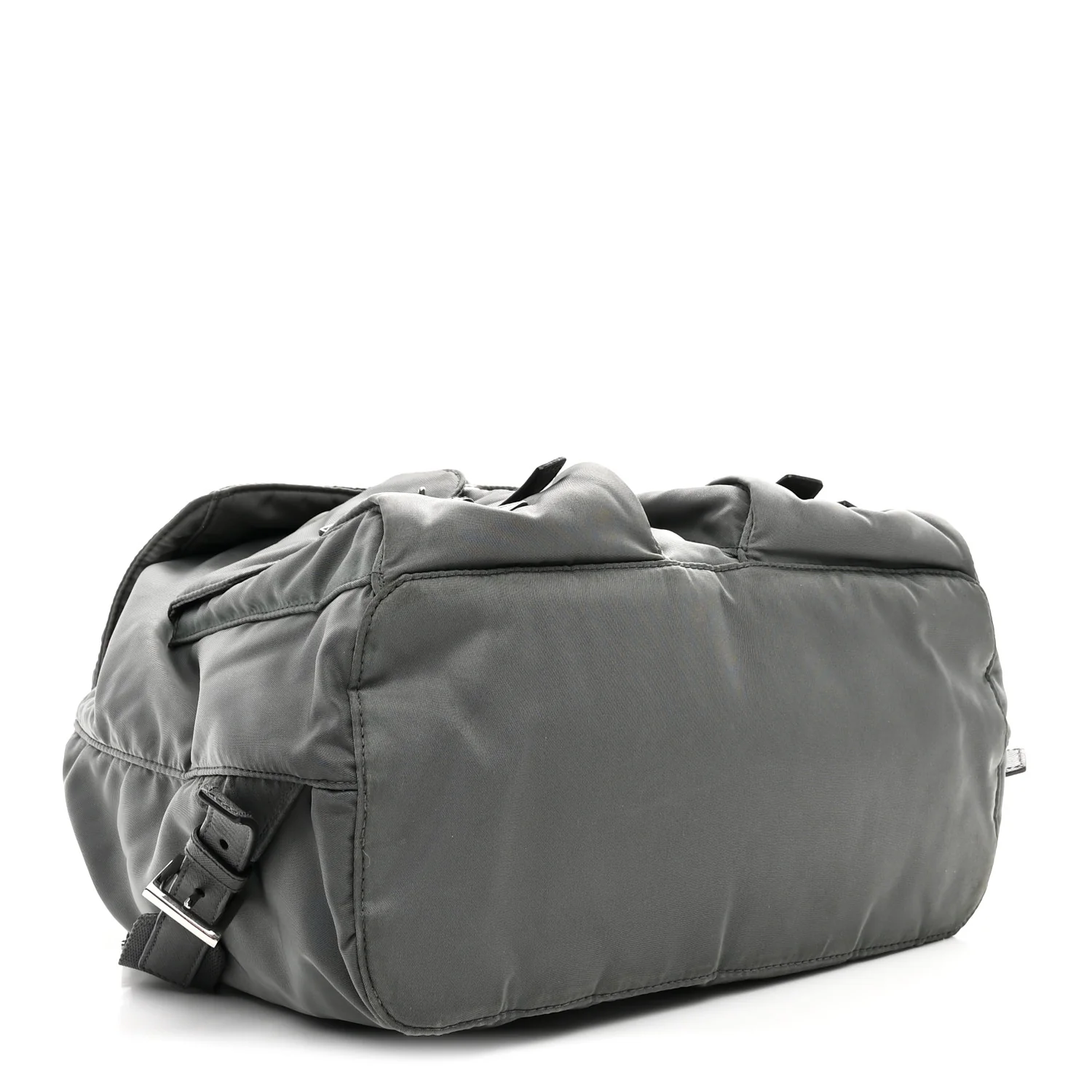 Tessuto Nylon Saffiano Medium Backpack Anthracite - Top Club
