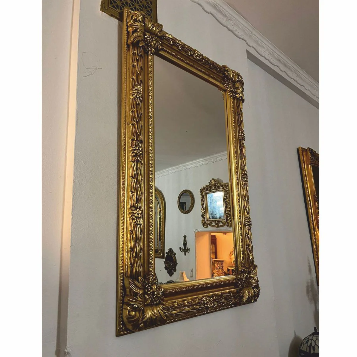 Baroque mirror gold H. 146 cm - Magnificent baroque furniture