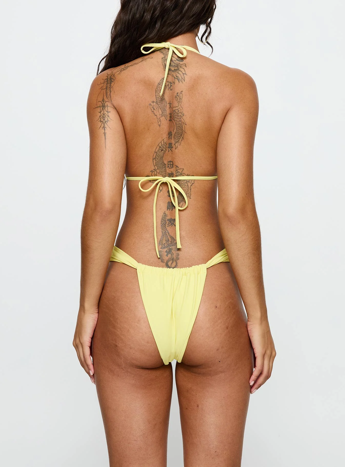 A Good Time Triangle Bikini Top Yellow