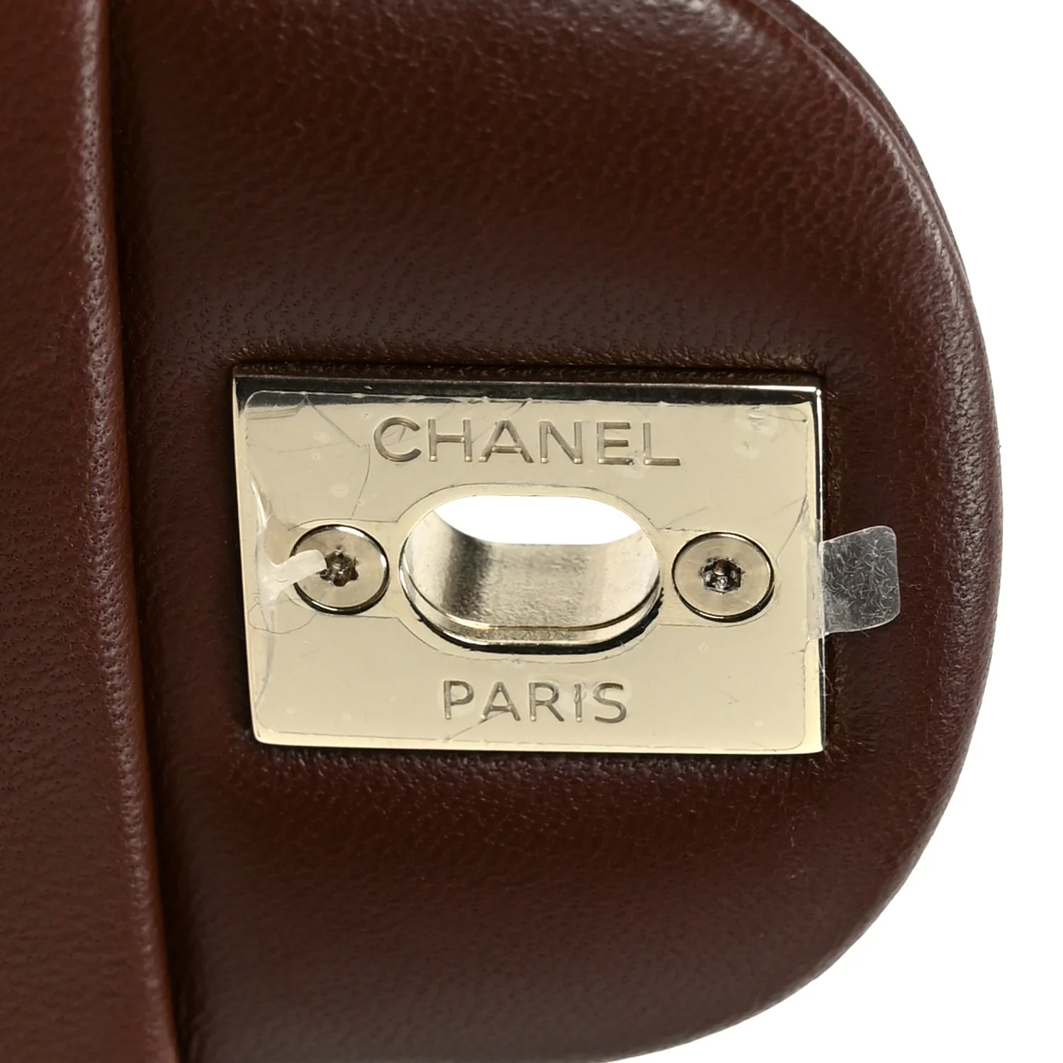 Lambskin Quilted Mini Top Handle Rectangular Flap Dark Brown - Top Club